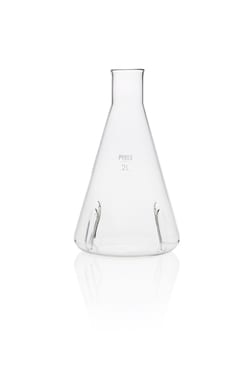 Pyrex&trade; Borosilicate Glass Baffled Erlenmeyer Flasks
