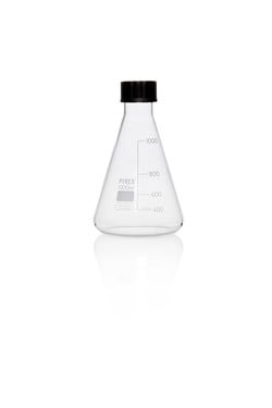 Pyrex&trade;&nbsp;Borosilicate Glass Erlenmeyer Flasks with Screw Cap