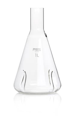 Pyrex Baffled Delong Neck Borosilicate Glass Flasks 1000 mL | Buy Online | Pyrex | Fisher Scientific