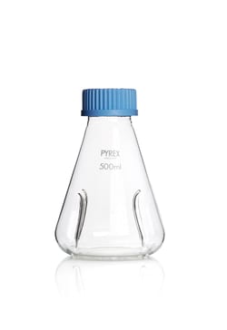 Pyrex Baffled Borosilicate Glass Flask with Membrane Screw Cap 500 mL | Buy Online | Pyrex | Fisher Scientific
