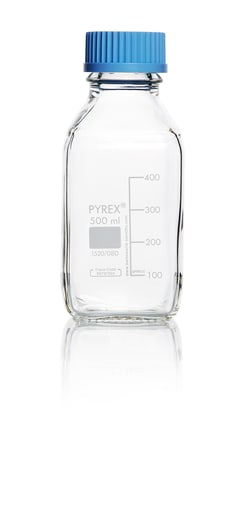 Frascos para medios de cultivo de laboratorio cuadrados de vidrio borosilicatado Pyrex 500 ml | Buy Online | Pyrex | Fisher Scientific
