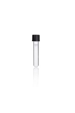 Pyrex&trade; Borosilicate Glass Round Bottom Culture Tube with Screw Cap