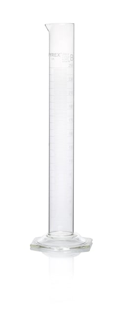 Pyrex Glass Cylinder with White Gradations 250 mL | Buy Online | Pyrex | Fisher Scientific