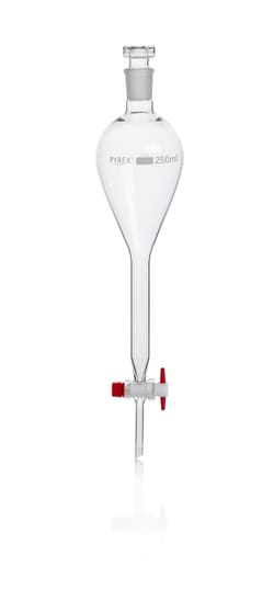 Pyrex Separating Funnel with Long Delivery Stem and PTFE Key 250 mL | Buy Online | Pyrex | Fisher Scientific