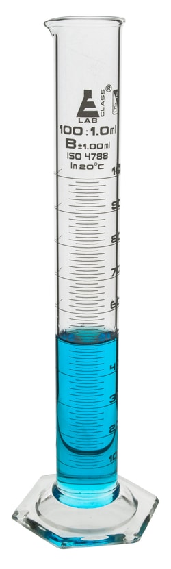 Eisco&trade;&nbsp;Class B Hexagonal Base Glass Graduated Cylinders