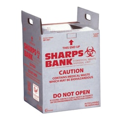 Heathrow Scientific&nbsp;Sharps Bank Biomedical Waste Disposal Unit, 15/Cs.