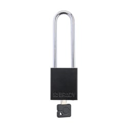 Brady&trade;&nbsp;Velocity Alum Padlock 3 in. Stl Shkl KA 3/Pk.