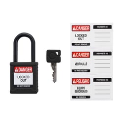 Brady&trade;&nbsp;Velocity Nylon Padlock 1.5 in. Pla Shkl KA 3/Pk.