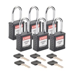 Brady&trade;&nbsp;Velocity&trade; Nylon Lockout Padlocks, Keyed Alike