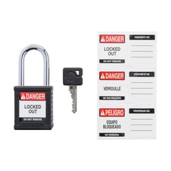 Brady&trade;&nbsp;Velocity Nylon Padlock 1.5 in. Stl Shkl KA 3/Pk.