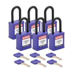 Brady&trade;&nbsp;Velocity&trade; Nylon Lockout Padlocks, Keyed Alike