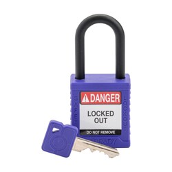 Brady&trade;&nbsp;Velocity&trade; Nylon Lockout Padlocks, Keyed Different
