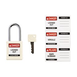 Brady Velocity Nylon Padlock 1.5 in. Stl Shkl KA 3/Pk. Black | Buy Online | Brady&trade; | Fisher Scientific