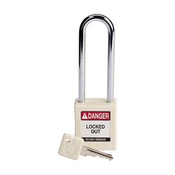 Brady Velocity Nylon Padlock 3 in. Steel Shackle White | Buy Online | Brady&trade; | Fisher Scientific