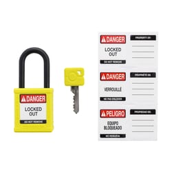 Brady Velocity Nylon Padlock 1.5 in. Pla Shkl KA 3/Pk. Yellow | Buy Online | Brady&trade; | Fisher Scientific