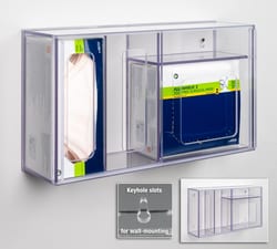 Poltex N95 Face Mask with Shield Dispenser - Sliding Door, Front Load,
