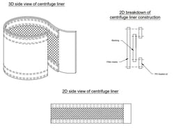IW Tremont Co Inc&nbsp;Shaffer Products -Centrifuge basket liner filter HF600 nominal 10 microns PTFE