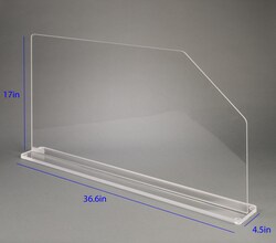Poltex Free-standing Acrylic Splash Shields:Personal Protective Equipment:Eye