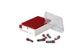 Hoefer, Inc&nbsp;0.5ml Tri-coded Tube, 96-format, Rack - Sterilization.  Pack contains 930 each.