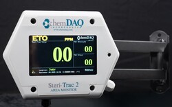 ChemDAQ Steri-Trac 2+ Ethylene Oxide Monitor with Steel Swivel Wall Mount