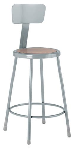 Diversified Spaces™ Metal Stool with Backrest