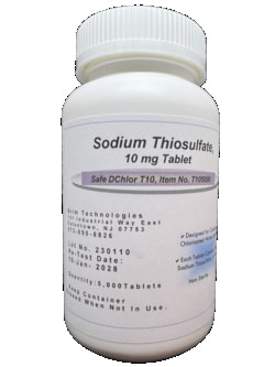 Brim Technologies Sodium thiosulfate Tablet 10mg / 5,000 Tablets Bulk pack.,