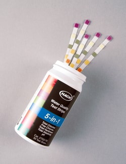 Hach Company Total Hardness Test Strips, 0-425 mg/L, 250 tests, Individually Wrapped