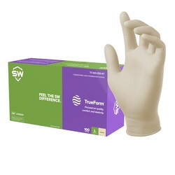 SW Sustainability Solutions TrueForm TF-065-095NT Natural 5.5 mil Latex Exam Gloves Large | Buy Online | SW&trade; Sustainability Solutions | Fisher Scientific