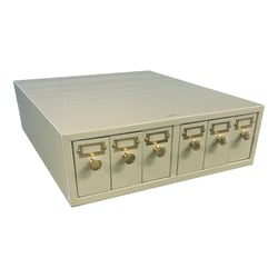 IMEB, Inc&nbsp;Tek-Select Microscope Slide Metal Storage Cabinet, 6 Drawers, Stackable
