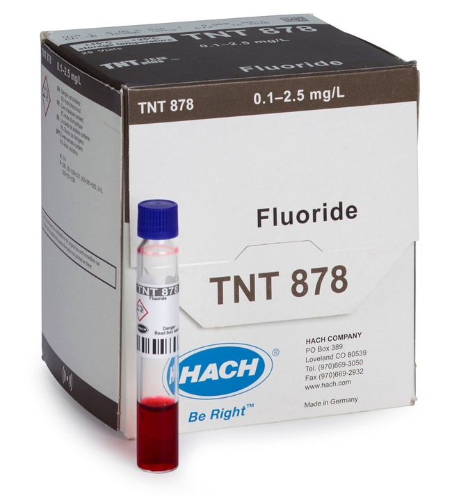 Hach Company Fluoride TNTplus Vial Test (0.1-2.5 mg/L F), 25