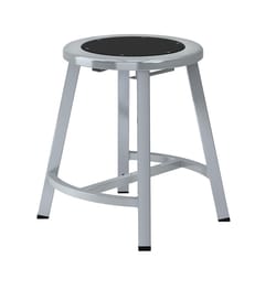 National Public Seating&nbsp;Fixed Height Titan Stool, Steel Seat, gray Frame