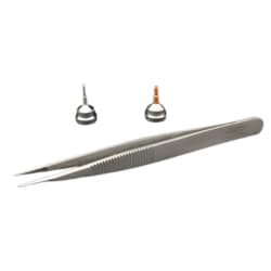 Mitegen&nbsp;Serrated-End Tweezers, Heavy Duty, 120mm Length, Stainless Steel