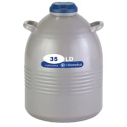 Mitegen&nbsp;LD35 35L Liquid Dewar By IC Biomedical for Liquid Nitrogen Storage and Dispensing