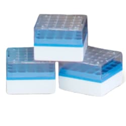 Mitegen Polycarbonate 100-Cell Storage Box, For Various IC Biomedical Products, Holds Non-Threaded or Internally Threaded Vials, For Cryogenic Storage, Case of 24