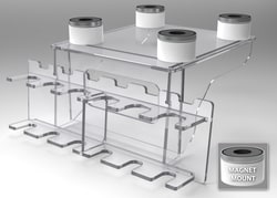 Poltex Undermount Pipettor Rack, 6 Positions