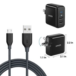 Chemglass Life Sciences PowerLine Micro USB (6ft) - Durable Charging Cable,