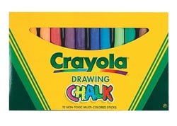 STAPLES ADVANTAGE Crayola Colored Drawing Chalk, Assorted Colors, 12/Pack