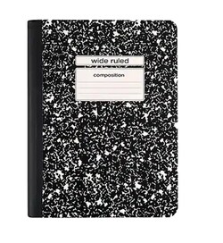 STAPLES ADVANTAGE Composition Notebook, 9.75" x 7.5", Wide Ruled, 80 Sheets,