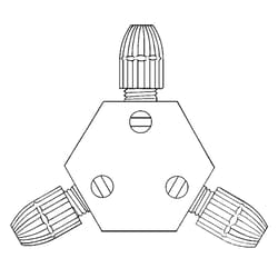 Ace Glass, Inc. 3-WAY TEFZEL VALVE 3-WAY TEFZEL VALVE, Quantity: Each of