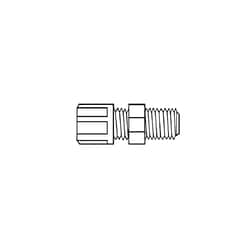 Ace Glass, Inc. PTFE 1/4" male NPT to 3/8" OD tube compression straight