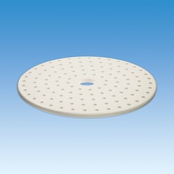Ace Glass, Inc. Porcelain desiccator plate, 190mm, 5mm holes, no feet, cs/3