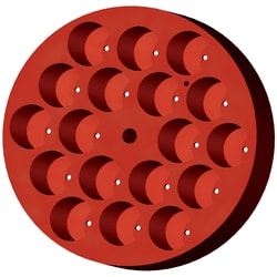 Ace Glass, Inc.&nbsp;Dynabloc block, 40mL vial size, 18 (28x50mm) holes