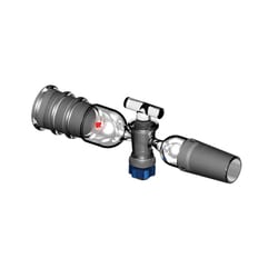 Ace Glass, Inc. Stopcock adapter, 24/40 outer top, 24/40 inner bottom, 4mmglass plug