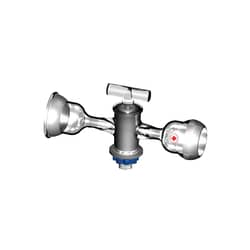 Ace Glass, Inc. Stopcock adapter, 35/25 outer top and bottom, 4mm glass