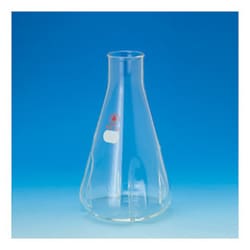 Ace Glass, Inc. Flask, trypsinizing, 150mL, baffled, #2 stopper size beaded neck, cs/3