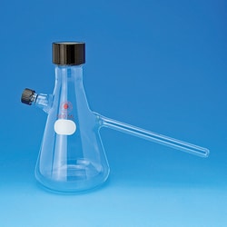 Ace Glass, Inc. Flask, nephelo, 300mL, 14mm OD x 130mm sidearm, with screw /4