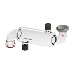 Ace Glass, Inc. Cooler, condensate, jacketed, poly-coated, model R220EX, glassware sets C, RB and R, part 41162