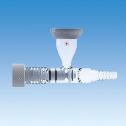 Ace Glass, Inc.&nbsp;Valve, receiver flask bottom drain, DN25, hose connection for5/8in ID tubing, part 41061