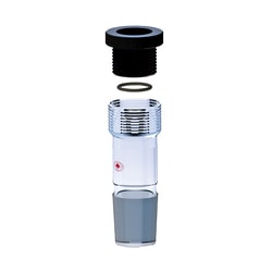 Ace Glass, Inc. Adapter, giant, Ace-Thred, with 7506-10 bushing, 24/25