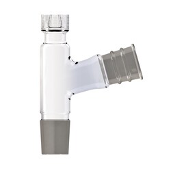 Ace Glass, Inc. Side arm adapter, 105°, #15 Ace-Thred top, 45/50 inner